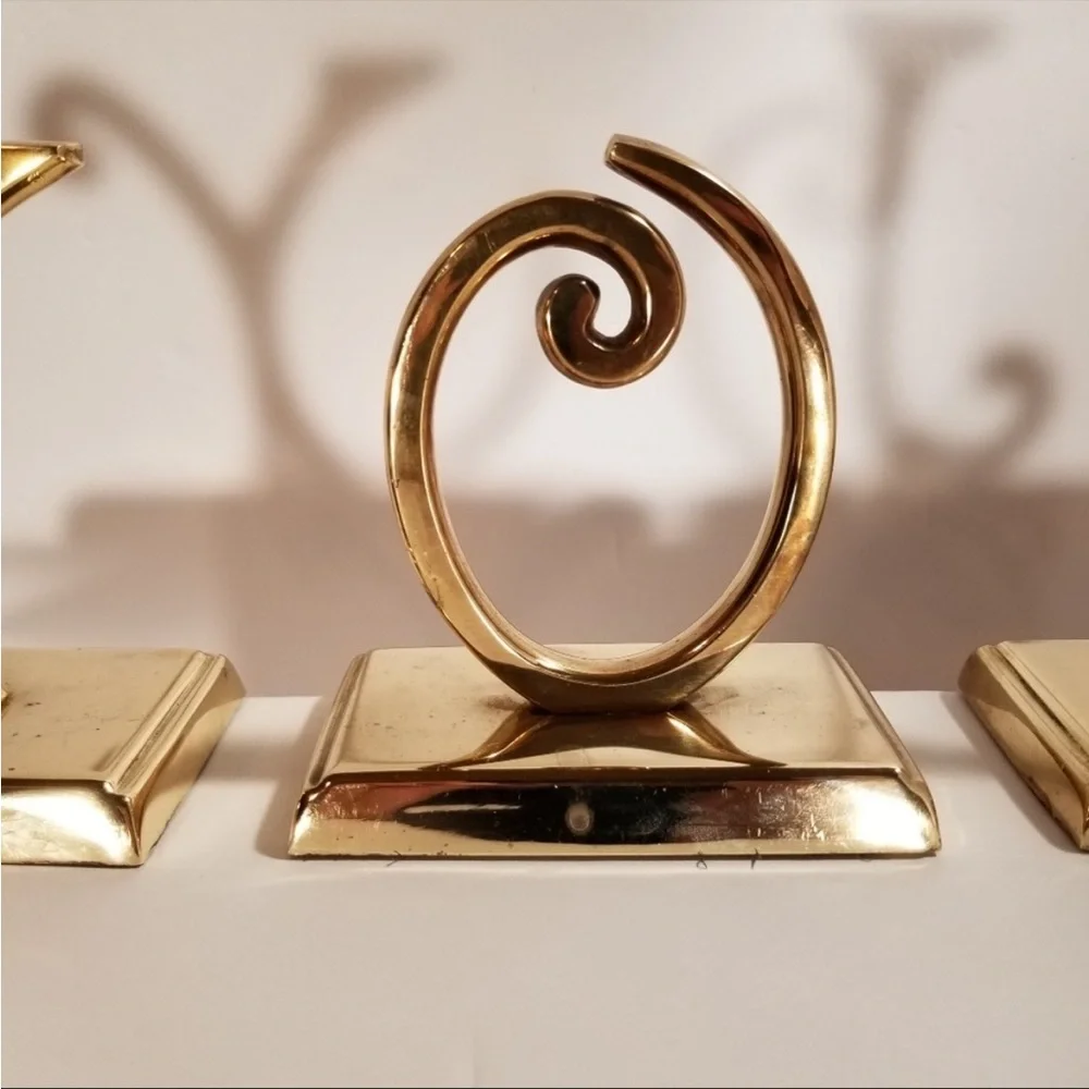 Pottery Barn “JOY” Stocking Holder Brass Gold Tone